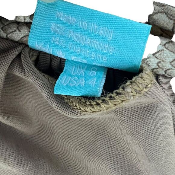 Melissa Odabash Brown Croc Print Bikini Womens Size 4 - Picture 4 of 6